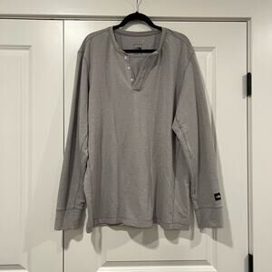 The North Face Men's Long Sleeve Henley Shirt‎ Light Grey Size XXL